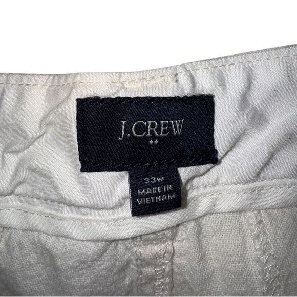 J. Crew Mens Linen Blend Shorts in Cream Size 33W - Picture 5 of 7